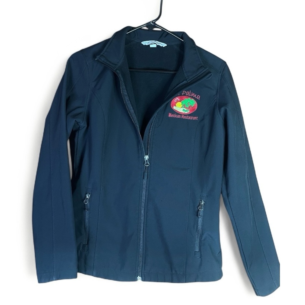 La Palma Women’s Black Jacket Sz Small Lined Pockets Zip Up Mexican Restaurant